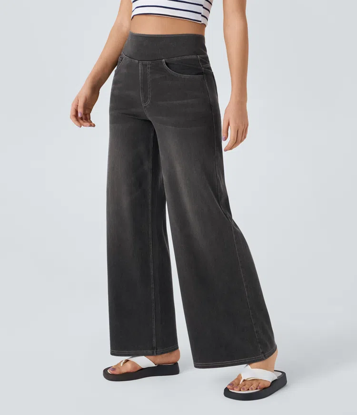 Solène™ | Relaxed Fit Wide-Leg Jeans