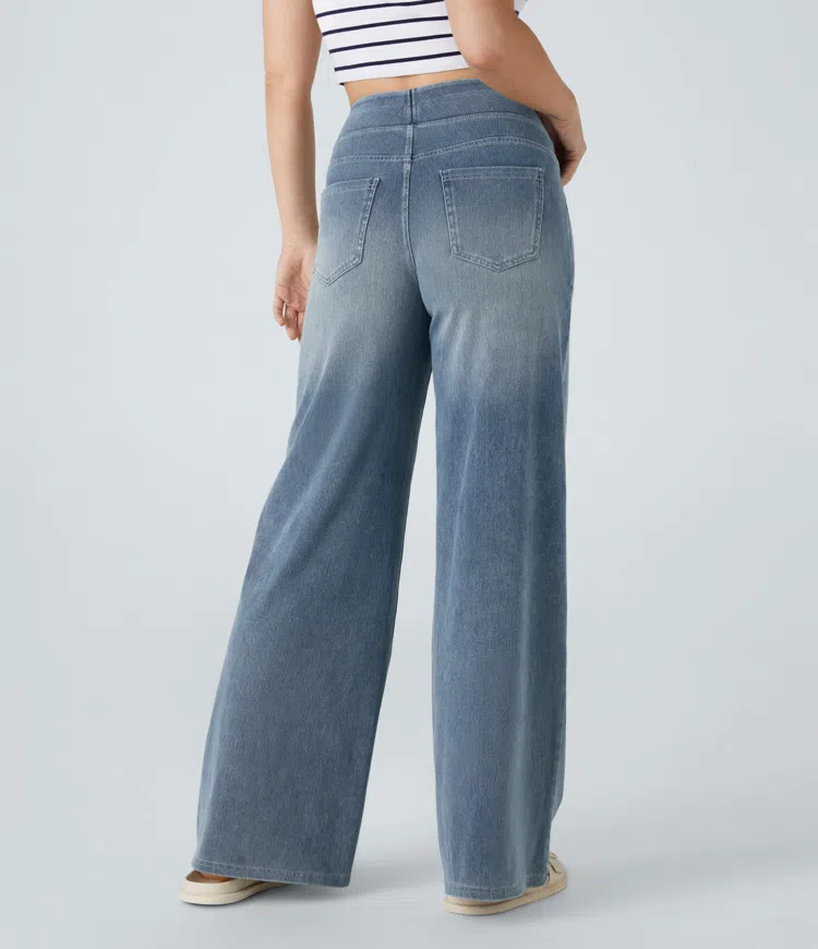 Solène™ | Relaxed Fit Wide-Leg Jeans