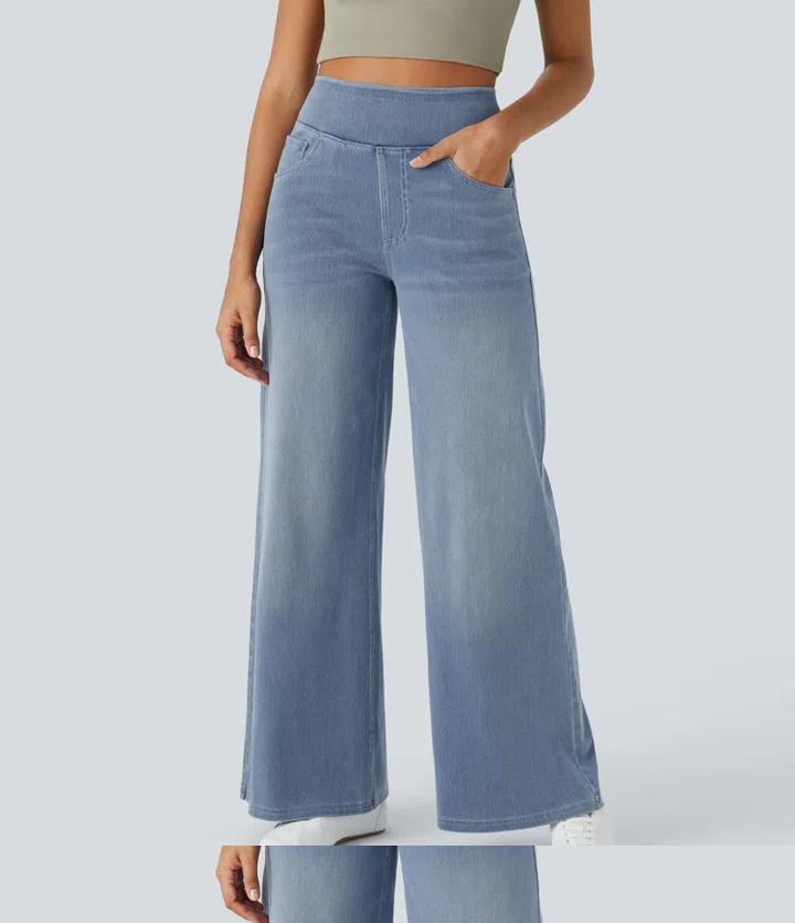 Solène™ | Relaxed Fit Wide-Leg Jeans