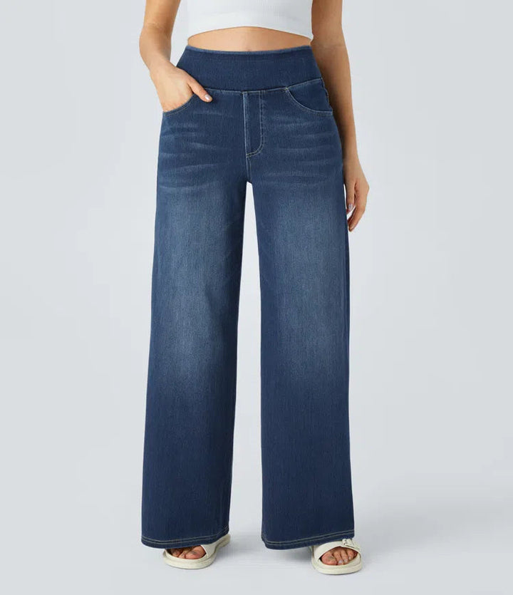 Solène™ | Relaxed Fit Wide-Leg Jeans