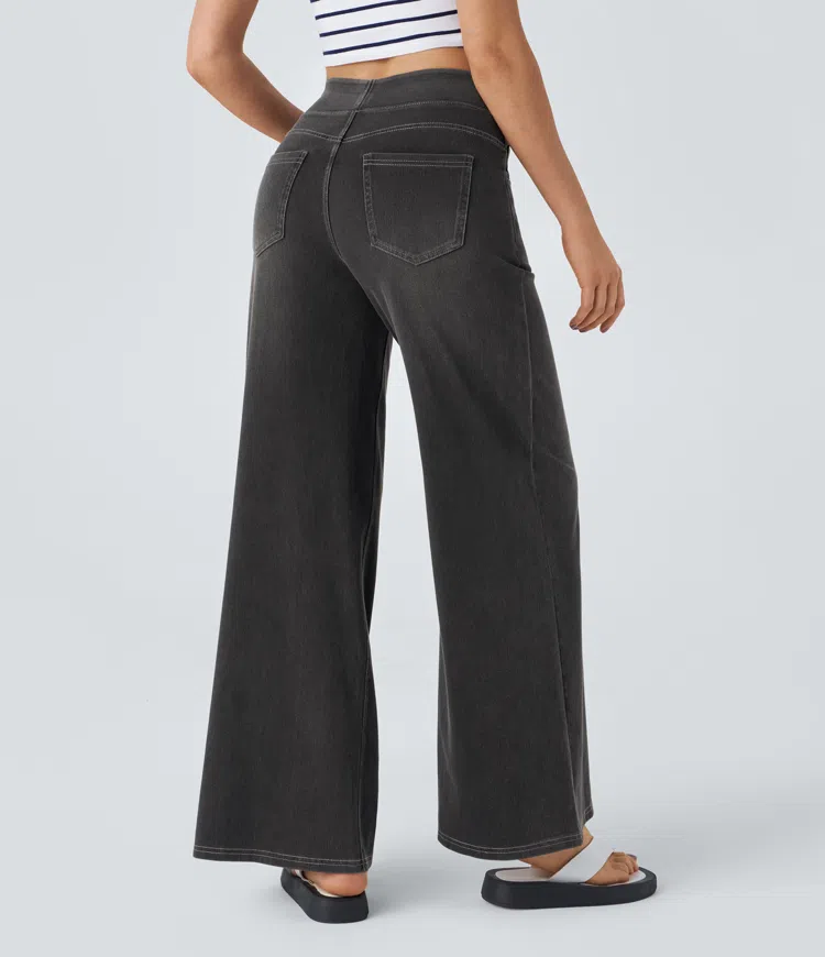 Solène™ | Relaxed Fit Wide-Leg Jeans