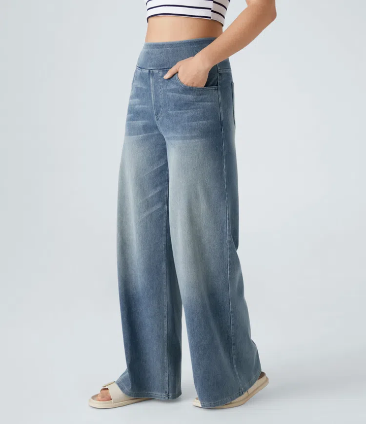 Solène™ | Relaxed Fit Wide-Leg Jeans