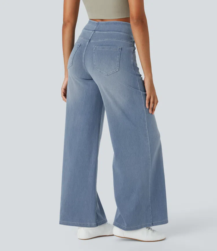 Solène™ | Relaxed Fit Wide-Leg Jeans