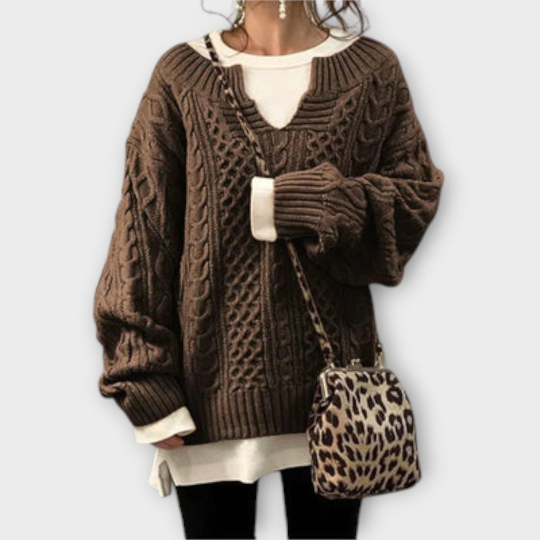 Olivia™ | Oversized Cable Knit Sweater