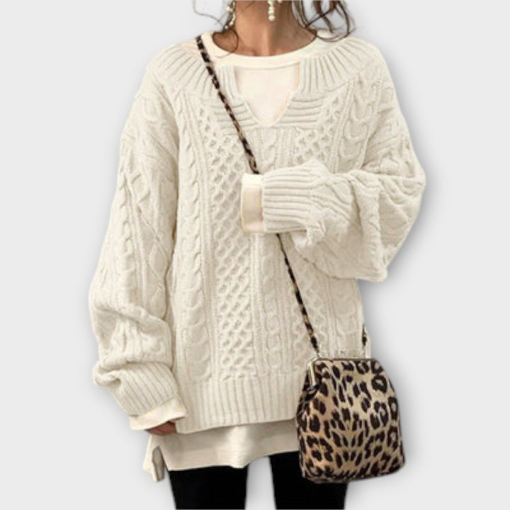 Olivia™ | Oversized Cable Knit Sweater