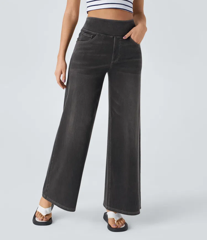 Solène™ | Relaxed Fit Wide-Leg Jeans