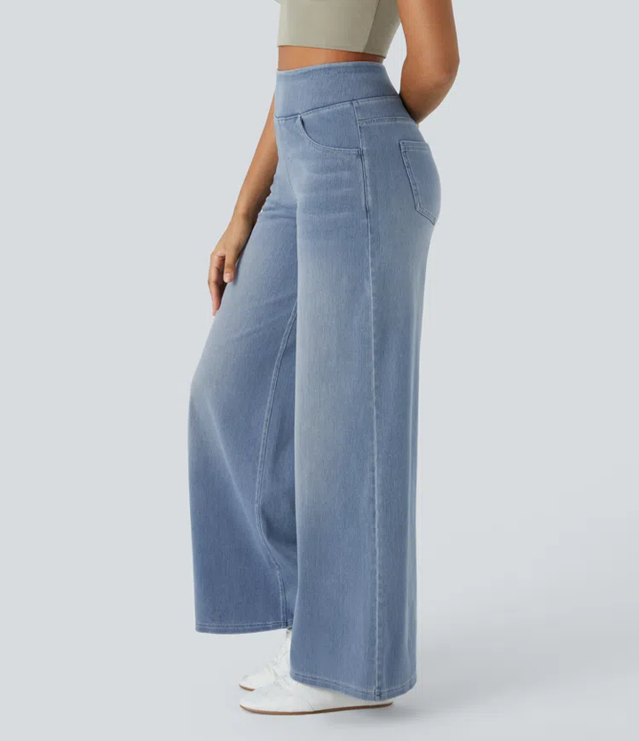 Solène™ | Relaxed Fit Wide-Leg Jeans