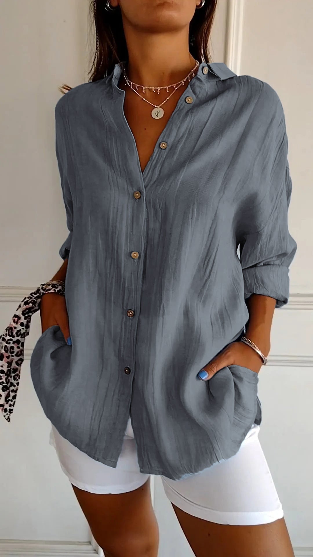 Sasha™ | Elegant Pleated Shirt